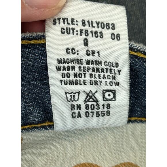 Lucky Brand Dungarees Easy Rider Button‑Fly Jeans Size 6/28 Relaxed Straight Leg - Picture 10 of 13